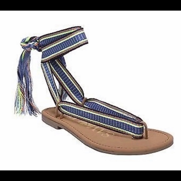 Sam & Libby Ankle Wrap Sandals - Picture 2 of 4